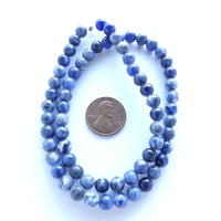 Sodalite, 6mm Round Beads on 16-inch Strands