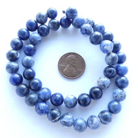 Sodalite, 8mm Round Beads on 16-inch Strands