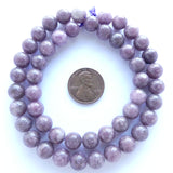 Lepidolite, 8mm Round Beads on 16-inch Strands