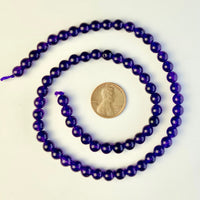 6mm round amethyst beads Bead-Zone.com