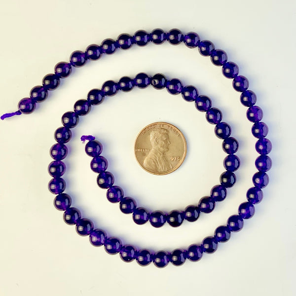 6mm round amethyst beads Bead-Zone.com