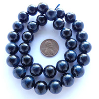Blue Tiger Eye, 12mm Round Beads, 16-inch Strand