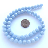 Angelite, 8mm Round Beads on 16-inch Strands