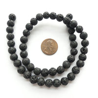 Lava Stone, Black, 8mm on 16" Stands