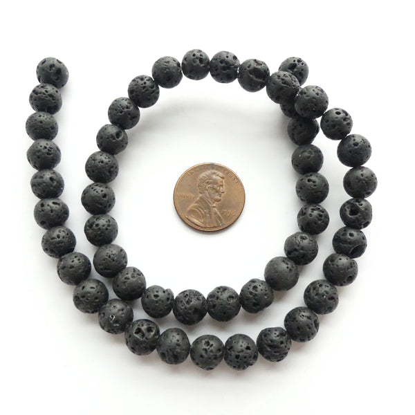 Lava Stone, Black, 8mm on 16" Stands