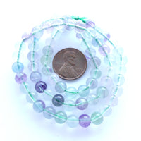 Fluorite, Round, 6mm on 16-inch Strands
