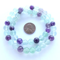 Fluorite, Round, 8mm on 16-inch Strands