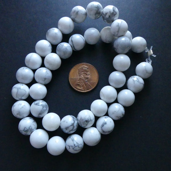 Howlite, 10mm Round Beads on 16-inch Strands