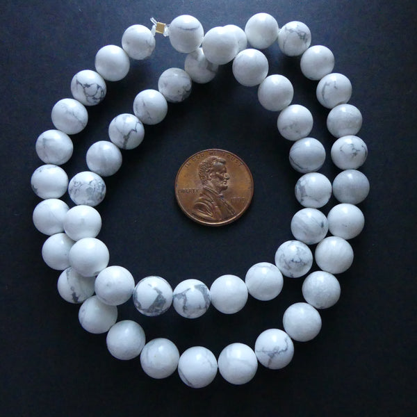 Howlite, 8mm Round Beads on 16-inch Strands