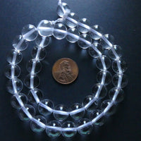 Rock Crystal, 10mm Round Beads on 16-inch Strands