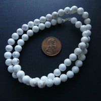 Magnesite, Round Beads, 6mm on 16-inch Strands
