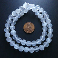 Selenite, 8mm Round Beads on 16-inch Strands