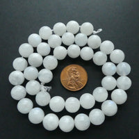 Moonstone, Round Beads, 8mm on 16-inch Strands