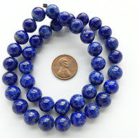 Lapis Lazuli Round 10mm, Royal Blue on 16-inch Strands