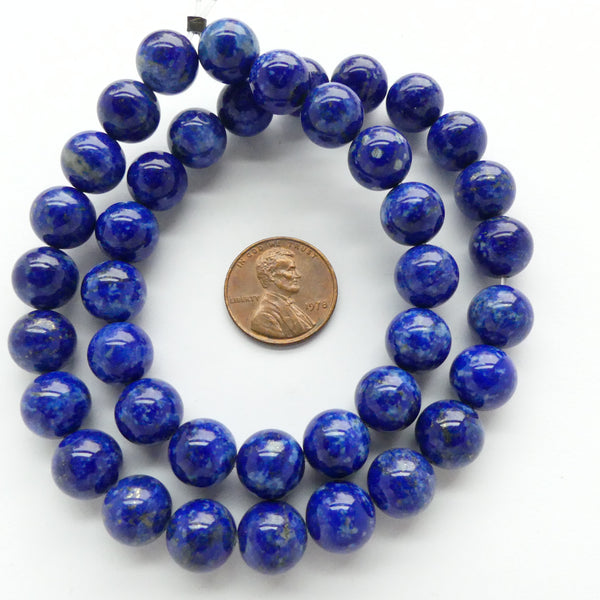 Lapis Lazuli Round 10mm, Royal Blue on 16-inch Strands
