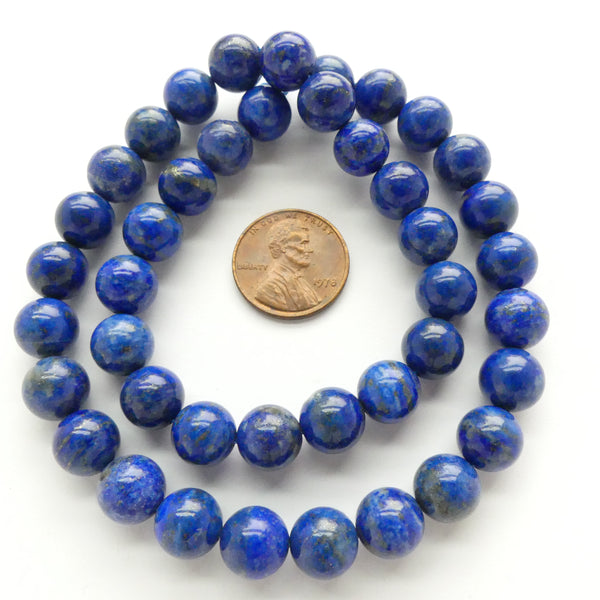 Lapis Lazuli Round 9mm Royal Blue on 16-inch strand