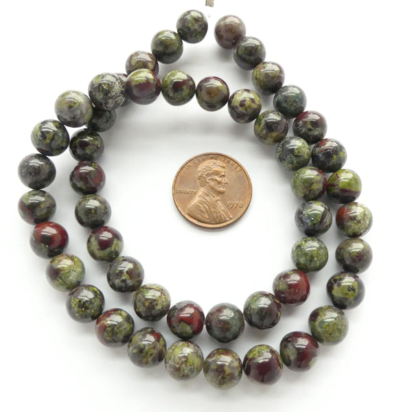 Dragon's Blood Jasper, Round, 8mm on 16" Strands