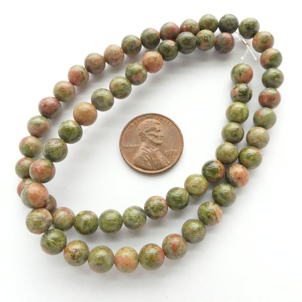 Unakite, Round 6mm on 16-inch Strands