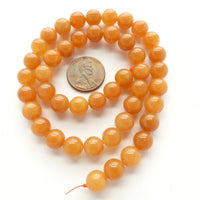Aventurine, Red, 8mm Round on 16-inch Strands