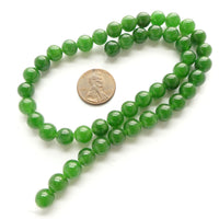 Taiwan Jade, 8mm Round on 16-inch Strands