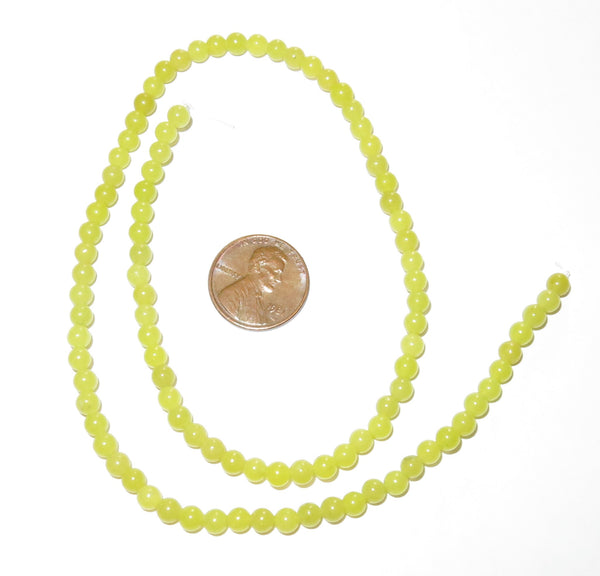 Olive Jade Round 4mm