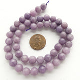 Lepidolite, 8mm Round Beads on 16-inch Strands