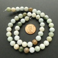 Jade (Burmese Jadeite) Round 8mm Beads on 16-inch Strands