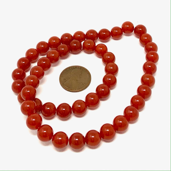 Carnelian 8mm round beads Bead-Zone.com