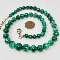 Graduated round malachite beads Bead-Zone.com