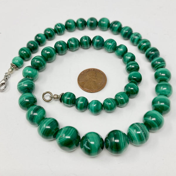 Graduated malacite beads Bead-Zone.com