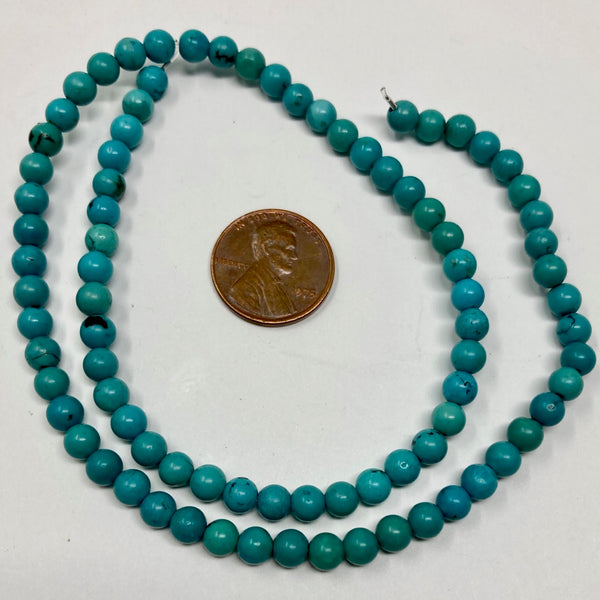 Turquoise round beads Bead-Zone.com