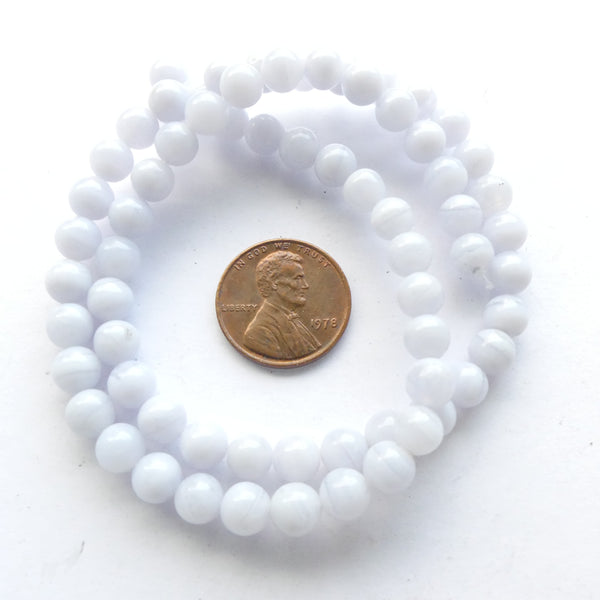 Blue Lace Agate, Round 6mm