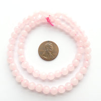 Rose Quartz, 6mm Round beads on 16-inch Strands