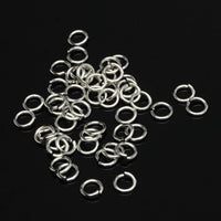 Packaged Findings, Silver Tone Jump Rings 4mm, Pkg 50