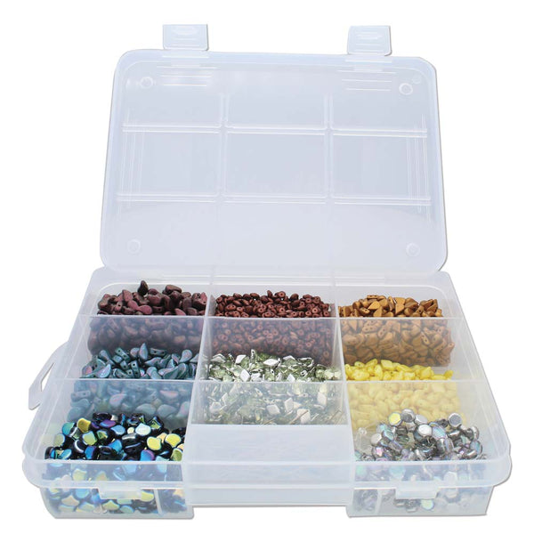 Keeper Box, Small 9 Compartment Storage Box with Latching Lid