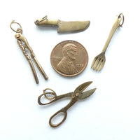Brass, Mini Kitchen Tools, Vintage from the 1950s, Set of 4