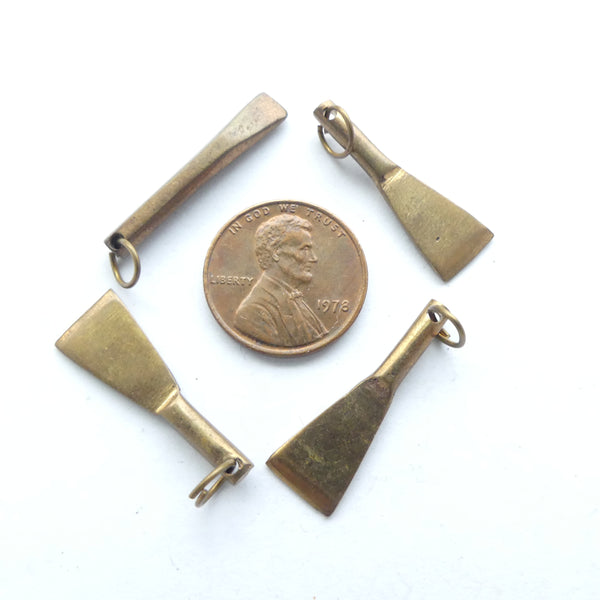 Brass, Mini Tools Charms, Vintage 1950s, Set of 4
