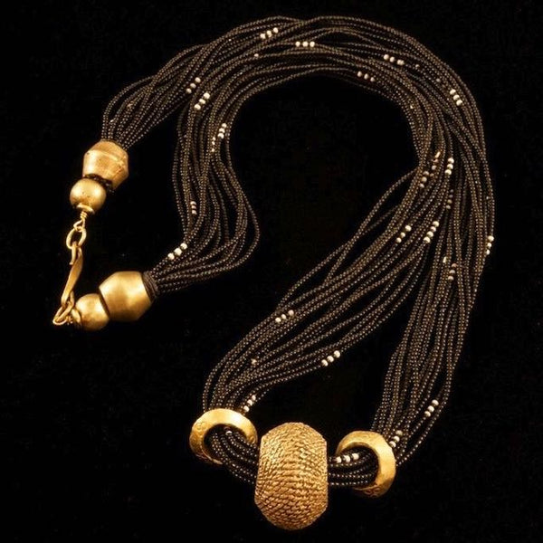 Huge Hank of Lime Seed Beads from Africa, 34 Strands Each 30" Long