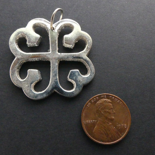 Adinkara Pendants, Silver, Nyame Dua, Large, 35mm diameter