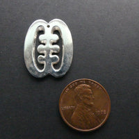 Adinkara Pendants, Silver,  Ese Ne Tekrema, Medium, 24mm long