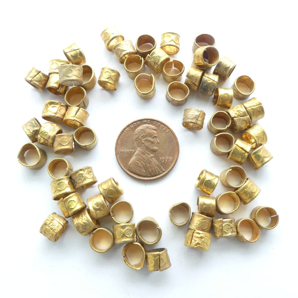 Brass, Rings, Very Large Hole 4x7mm, Set of 30