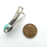 Silver and Turquoise Pendant Deco Style