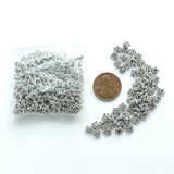 Cast Antiqued Silver-Tone Granulated-look Spacers, 2x5mm, Pkg of 30 Grams