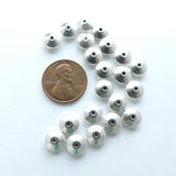 Cast Silver-Tone Smooth Rondelles, 4x8mm, Pkg or 30 grams