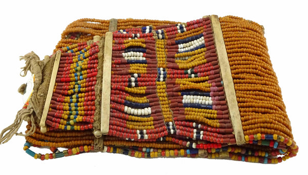 Naga Belt, Antique Glass Bead Belt, 30 ½” inches