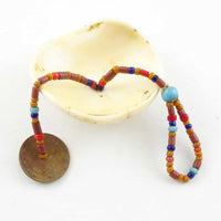 Naga Belt Extender,  Shell & Glass Beads  6” Long