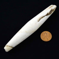 Naga, Shell Bead, Antique Chank Extra Large Elongated Bicone 4 3/4 x 3/4 inches