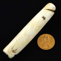 Naga, Shell Bead, Antique Chank Large Elongated Bicone, 2 7/8 x 5/8"