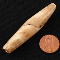 Naga, Shell Bead, Antique Chank Large Elongated Bicone, 2 1/2 x 1/2"