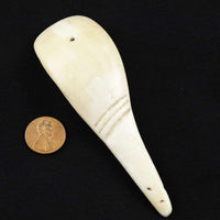 Naga Shell Slice, Antique, Large 1.5 x 4.25 inches